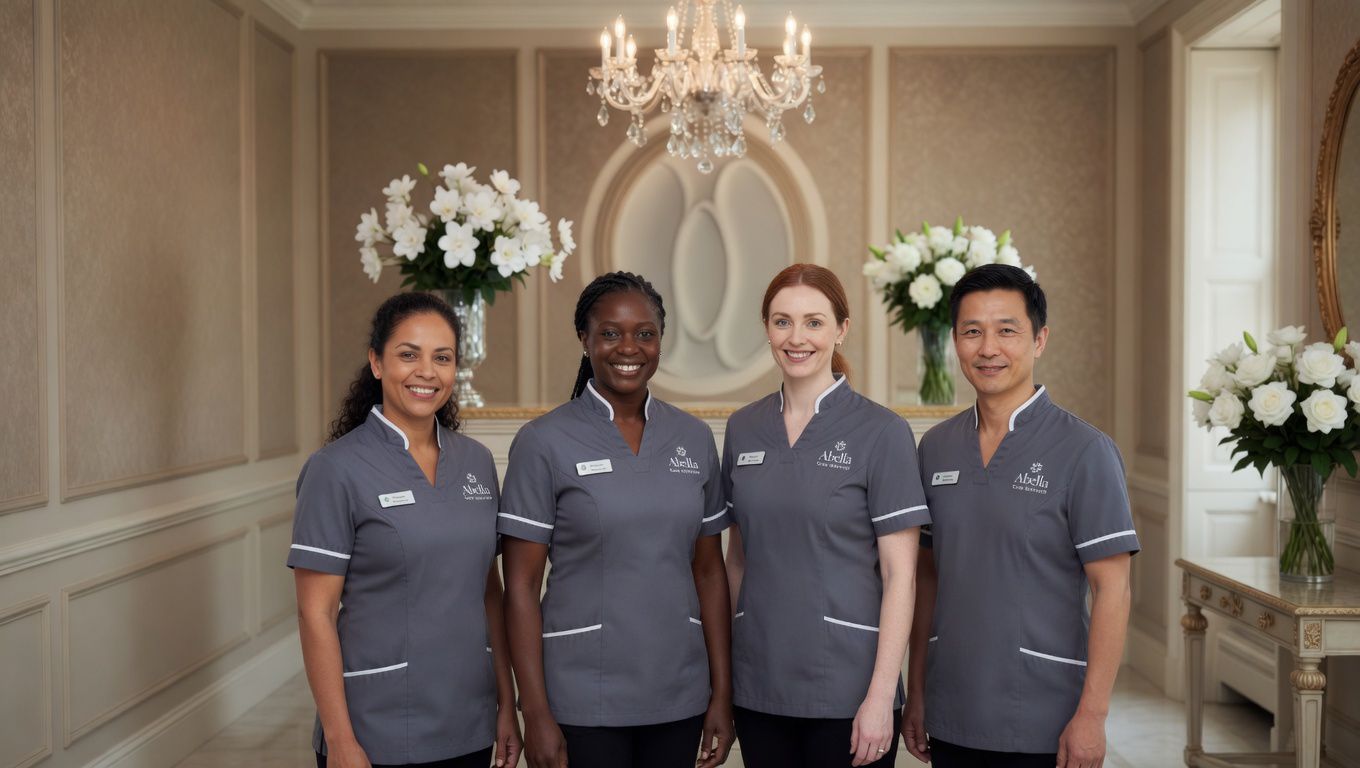 Abella Care Services caregivers in uniform